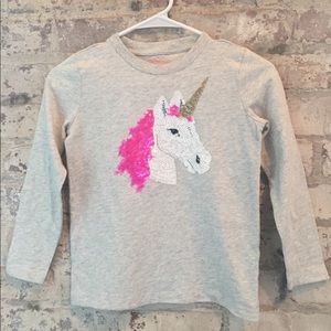 Girls size 8 cotton long sleeve Unicorn Tee